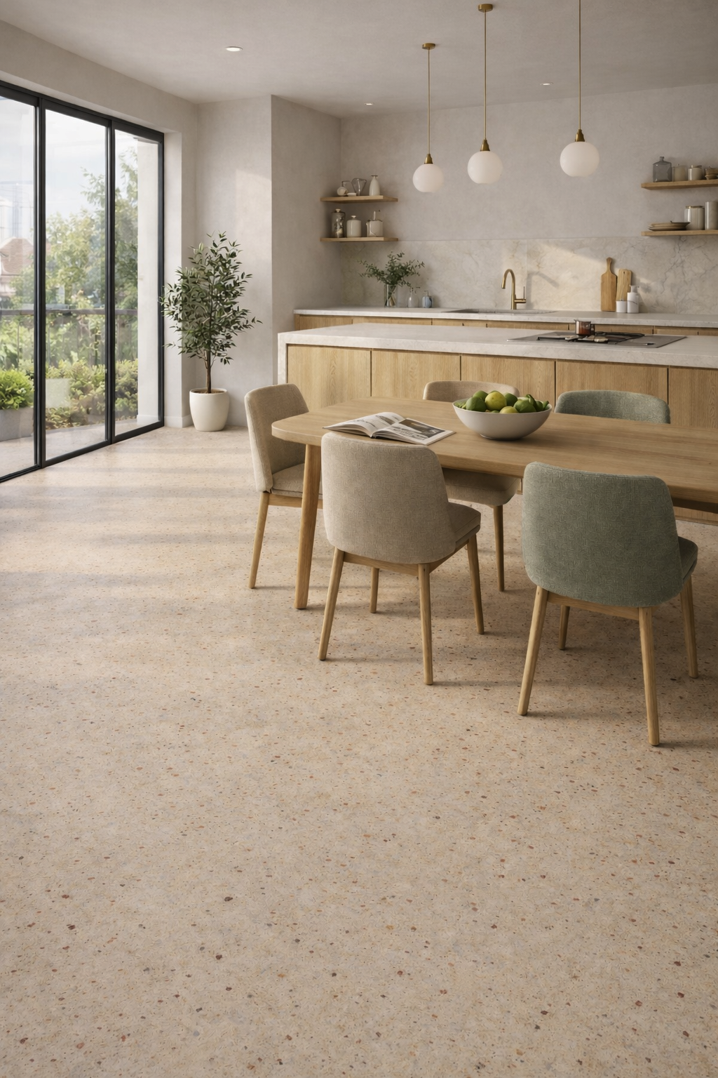 Linoleum - Marmoleum Click | Cocoa - Meringue