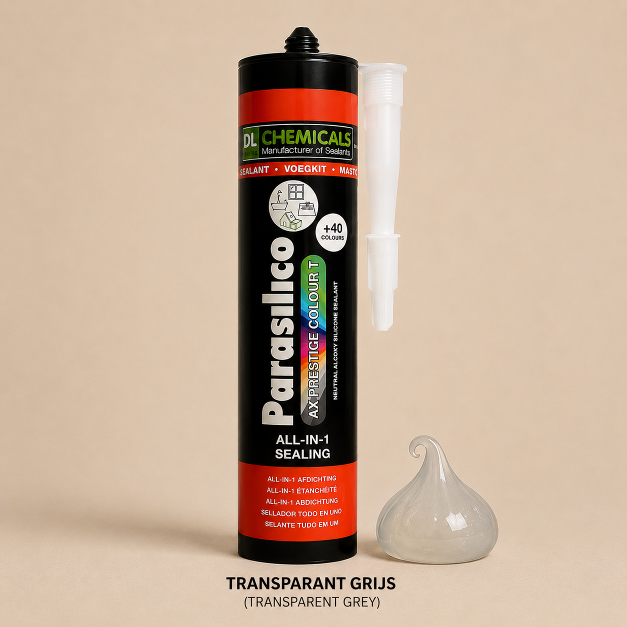 Voegkit Silicone | Transparant Grijs